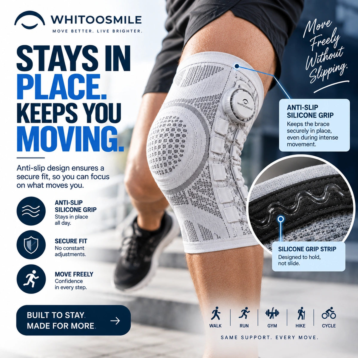 WHITOOSMILE | Adjustable Knee Brace