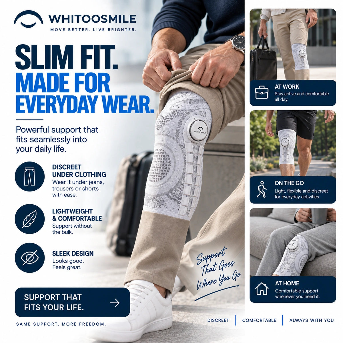 WHITOOSMILE | Adjustable Knee Brace